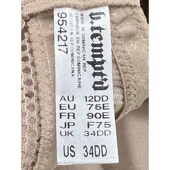 New with Tags B.tempt'd Convertible Underwire Push Up Bra Beige 34DD - Picture 6 of 7